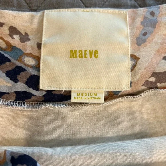 Maeve Skirt Size M Anthropologie Boho Paisley Print High Low Hem Knit Stretchy - Picture 6 of 9